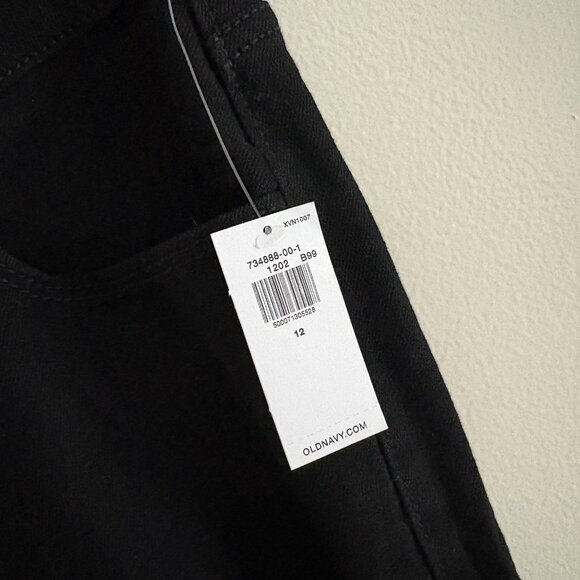 Old Navy Women 12 Black Denim Casual Grunge Mid-Rise Wow Boot-Cut Jeans NWT - Picture 6 of 10